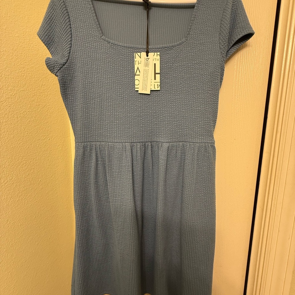 41 Hawthorn Textured Blue Mini Dress